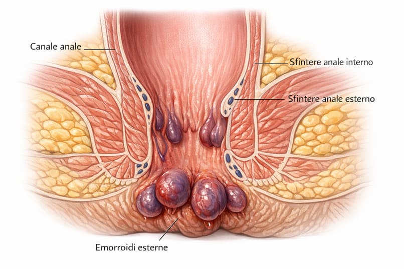 emorroidi esterne